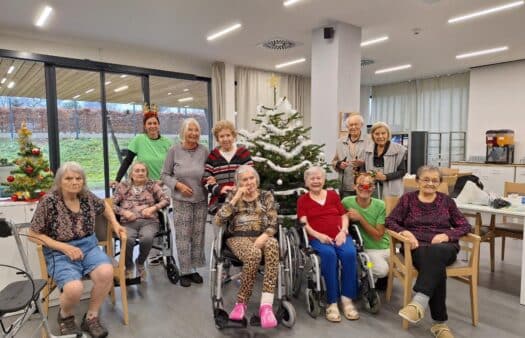Zdobení vánočního stromečku s klienty SeniorCentra Liberec
